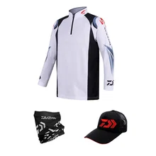 Новинка, летний спортивный костюм для рыбалки Daiwa, солнцезащитный, анти-УФ, влагоотводящий, Морской рыболовный костюм, походная рубашка