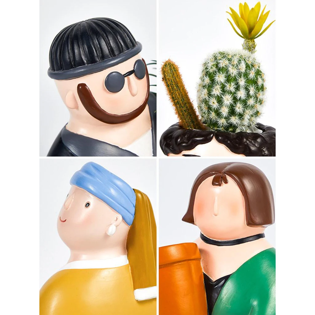 Cute Succulent Cactus Mini Flower Pot Desktop Window Decoration for Office Home