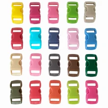 100 шт Разноцветные скобы Контурные Изогнутые боковые пластиковые пряжки для паракордового браслета