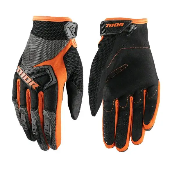 Orange Модные уличные Мотоциклетные Перчатки Guantes для мужчин и женщин для вождения полный палец микрофибра нескользящие перчатки для езды на велосипеде Luvas - Цвет: Orange