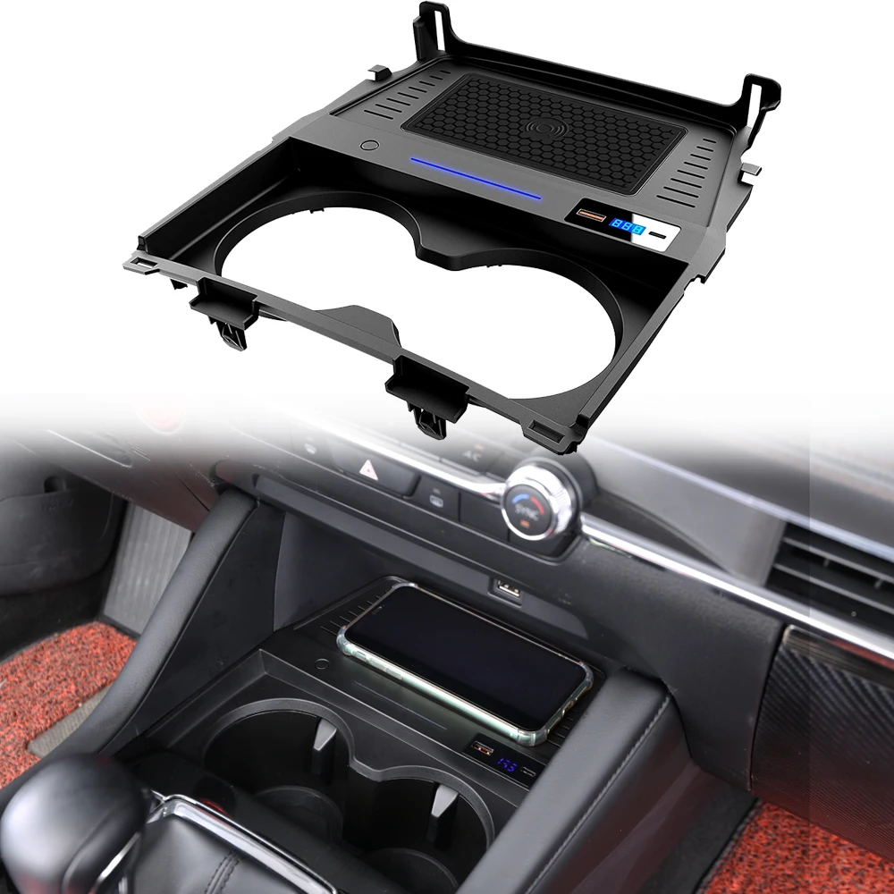 Car Fast Wireless Charger Mount for Cell Phone fit for-Mazda3 2020 Output of 10W QC 3.0