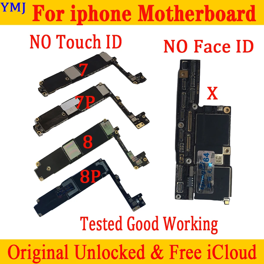 Материнская плата для iphone 7 Plus 8 X Заводская разблокировка 100% оригинал с системой