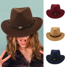 Women Men Wool Vintage Felt Fedora Hat With Wide Brim Gentleman Elegant Lady Winter Autumn Jazz Caps Cattleman Outdoor Hat D5