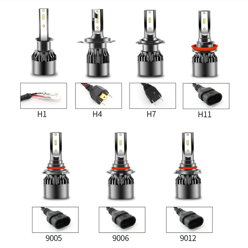 2 шт. автомобиль Светодиодная лампа H1 H4 H7 H8 H9 H11 9005 HB3 9006 HB4 9012 8800LM 45W 12V 24V высокий низкий пучок передние фары автомобиля лампы