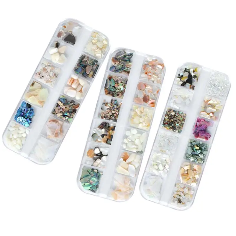 3 коробки маникюрные блестящие разноцветные ногти оболочки наклейки для ногтей художественные украшения DIY аксессуары