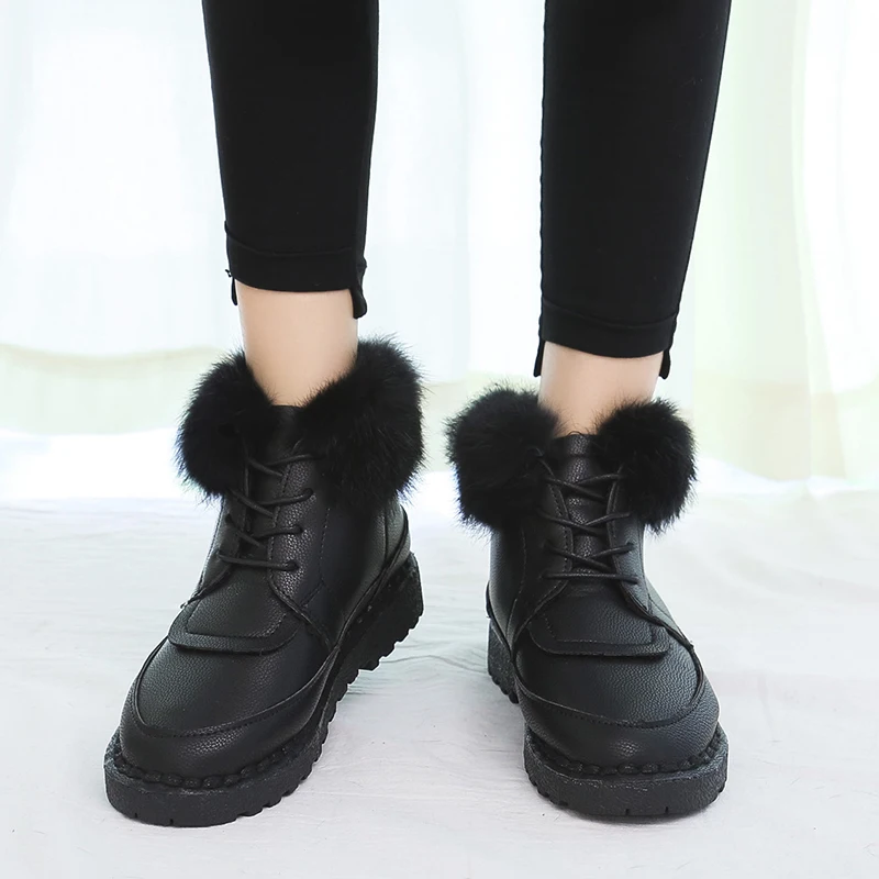 Женские ботинки; зимние ботинки для женщин; зимние ботинки; botas Mujer; теплые женские ботинки с плюшевой стелькой и перекрестными ремешками; большой размер 41