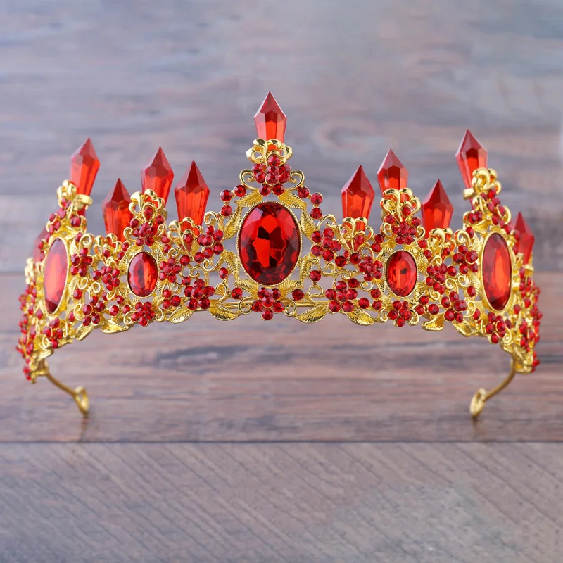 

Luxurious Crystal Queen Diadem Female Wedding Bridal Headpiece Birthday Tiaras Cake Crown Headdress Headwear Hair Jewelry