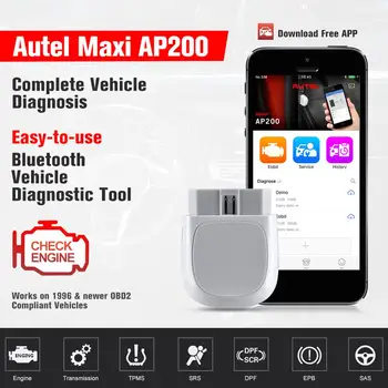 

Autel AP200 Bluetooth OBD2 Scanner Automotivo OBD 2 TPMS Code Reader Car Diagnostic Tool for DIYer PK MK808 Thinkdiag Easydiag