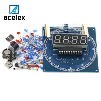

DS1302 Rotating LED Display Alarm Electronic Clock Module DIY KIT LED Temperature Display