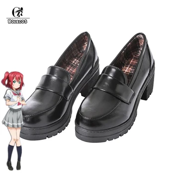 Japanese Anime Black School Shoes