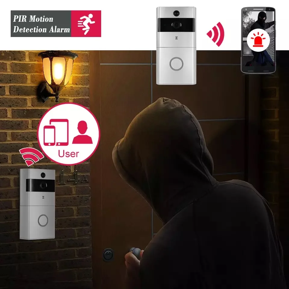 1080P FHD видео дверной звонок беспроводной WiFi Tuya приложение дверной звонок монитор Сигнализация дверь ip-камера для домофона батарея Открытый водонепроницаемый Alexa