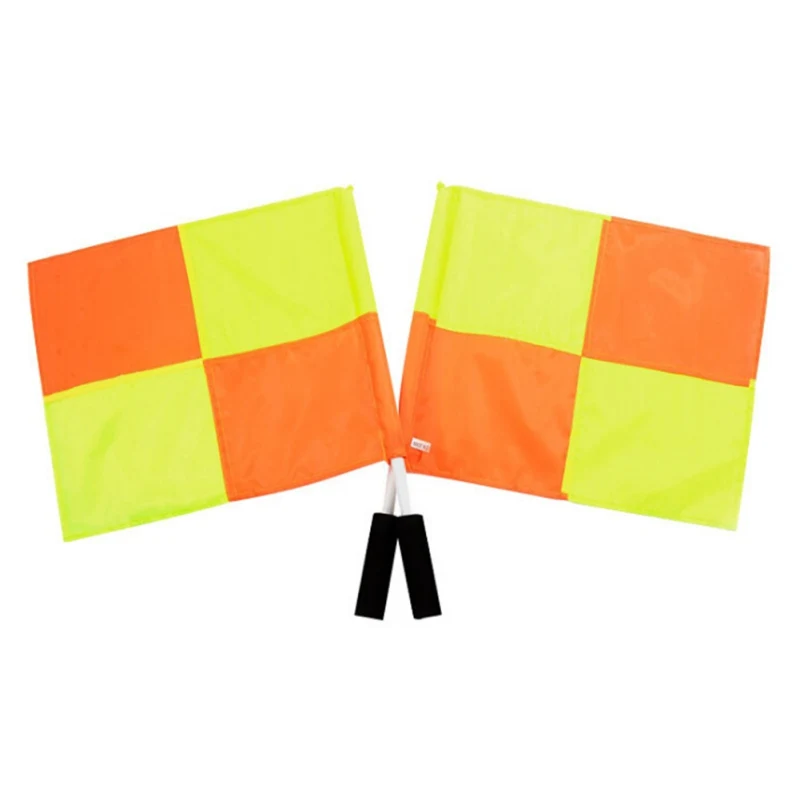1 pair Professional Soccer Referee Flags Fair Play Football Linesman With Storage Bag Sports Game Equipment | Спорт и развлечения