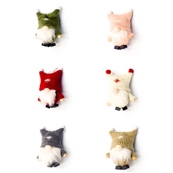 

6Pcs Christmas Decorations Pendant Ornaments Lovely Old Man Dolls Pendant Christmas Tree Decoration Hanging Pendants Xmas Gifts