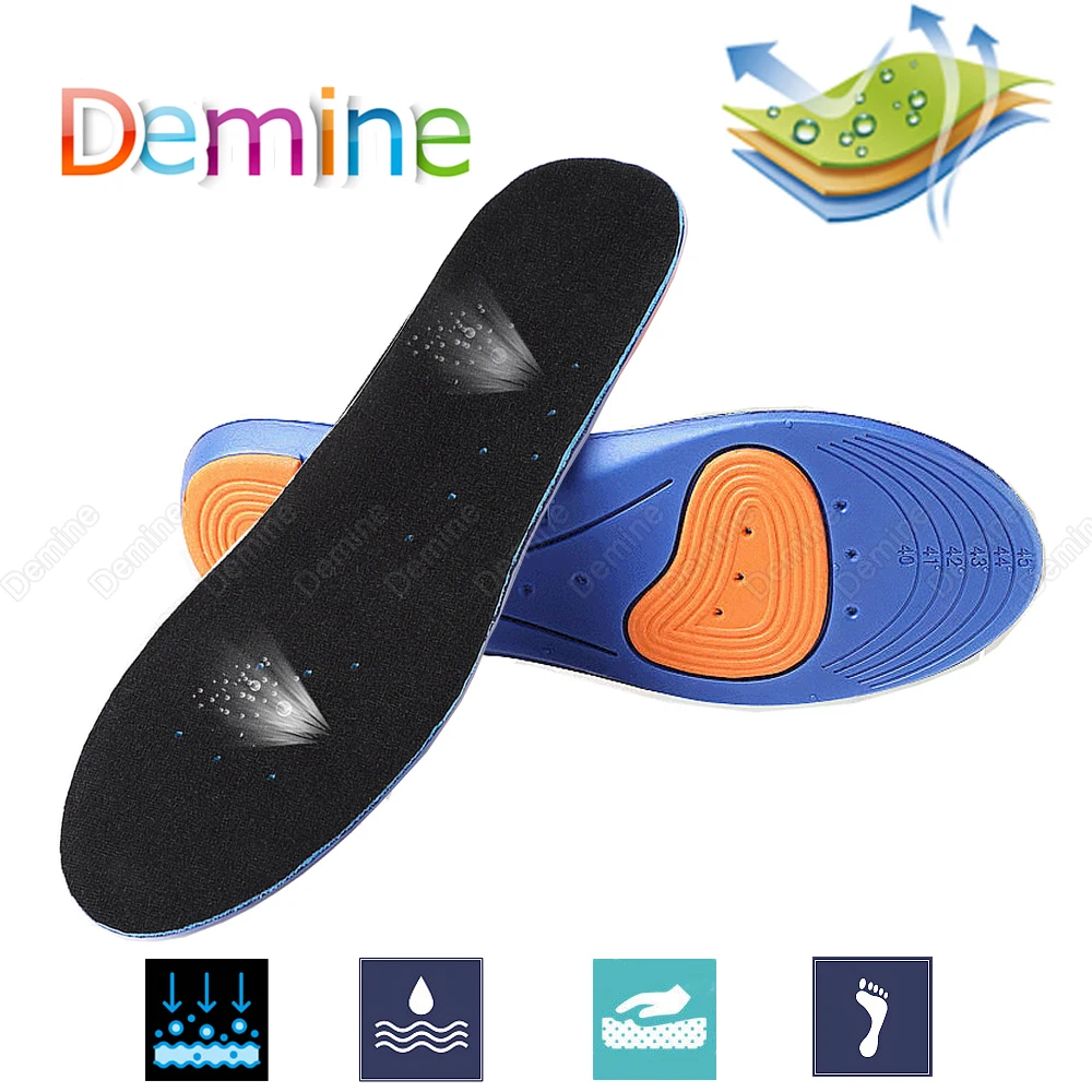 

Demine EVA Memory Foam Insoles for Shoes Men Sport Deodorant Breathable Shoe Insole inserts Foot Cushion Shock Absorption Pads