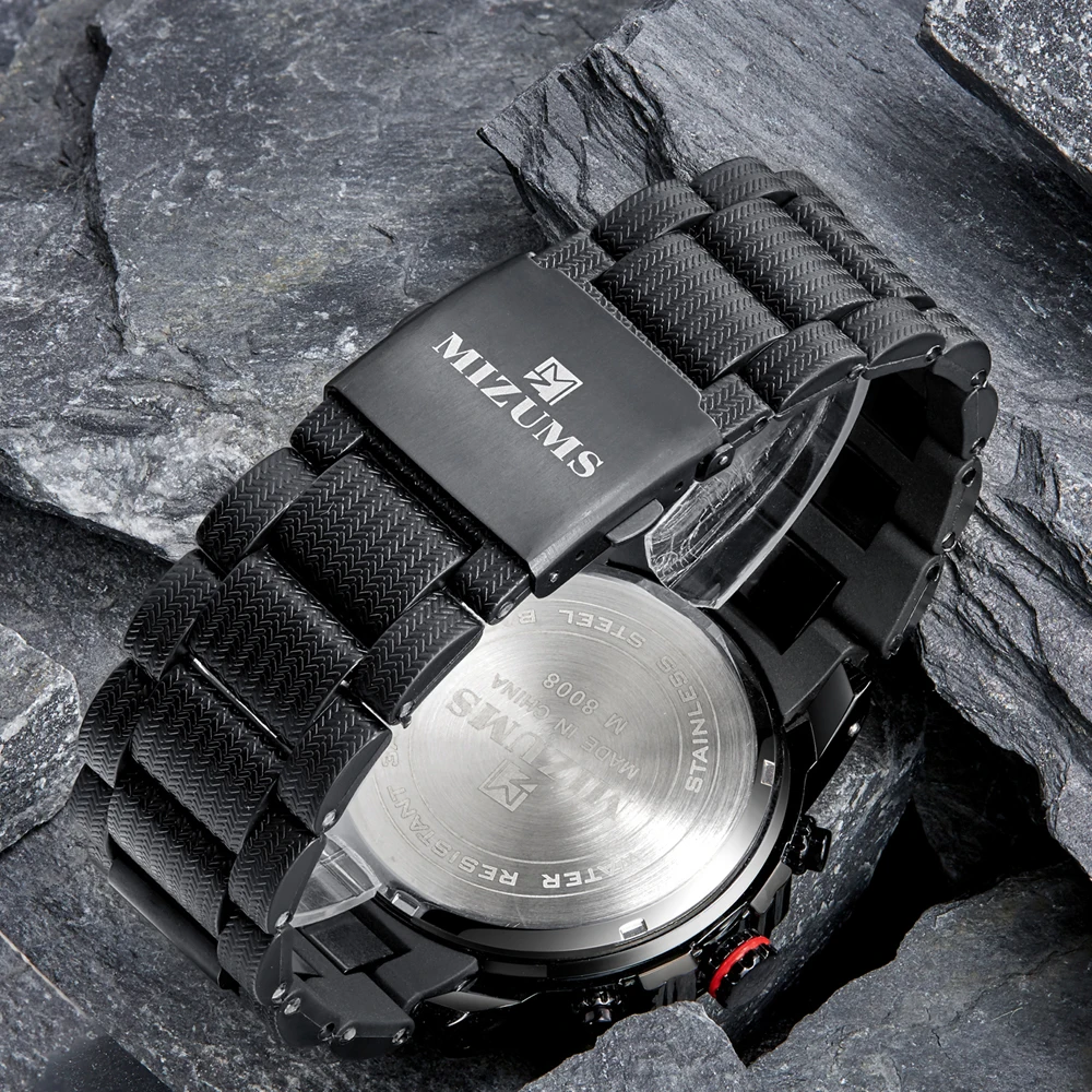 MIZUMS Quartz Analog Digital Sport Watch Men Waterproof Week Display Military Wrist Watches for Man Relogio Masculino Male Clock 22