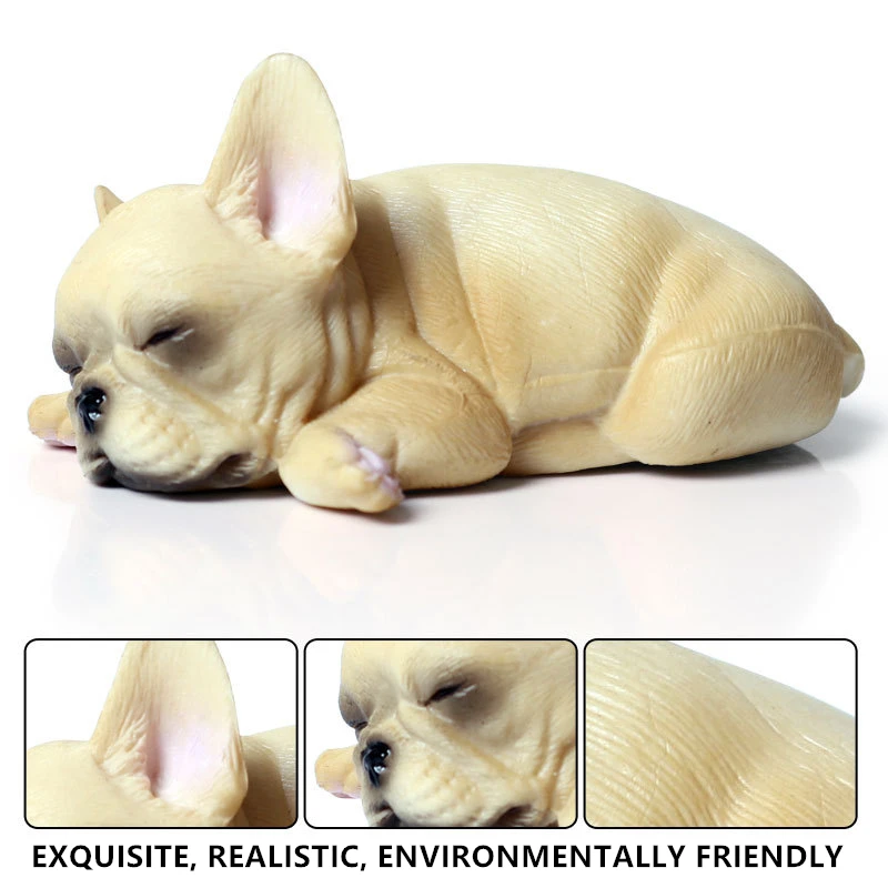 Children's Simulation animal model French Bulldog Dozing Bulldog Collection gift Toy model