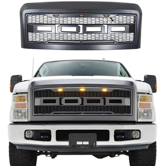 Modified For Ford F250 F350 2008-2011 Raptor Style Front Grille Off-road  4x4 Bumper Upper Mesh Cover Racing Grills - Racing Grills - AliExpress