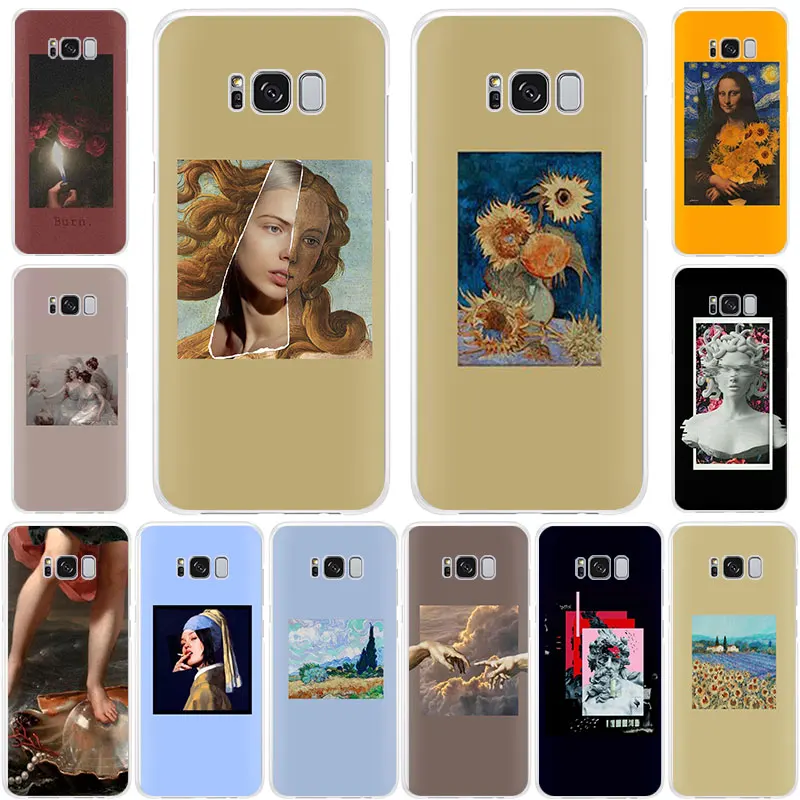 Мягкий силиконовый чехол для телефона Samsung Galaxy S11 S105G S10 + S9 S8 S7 A6 A7 A8 2018 A9Pro Van Gogh Mona Lisa