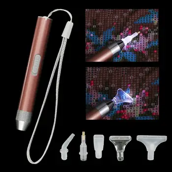 

Luminous DIY Embroidery Tweezer Cross Stitch Dot Pen Charm Painting Tool Kit Diamond Painting Cross Stitch Charm Painting Tool
