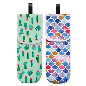

Colorful Floral Storage Bag Heat-proof Curler Holder Hair Straightener Pouch