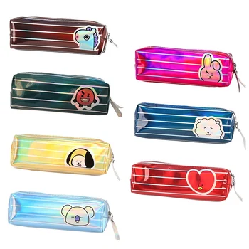 

Cute Patter Laser Pencil Case Quality PU School For Girls Boy School Supplies Stationery Large Capacity Pencil Box Pencil Bag