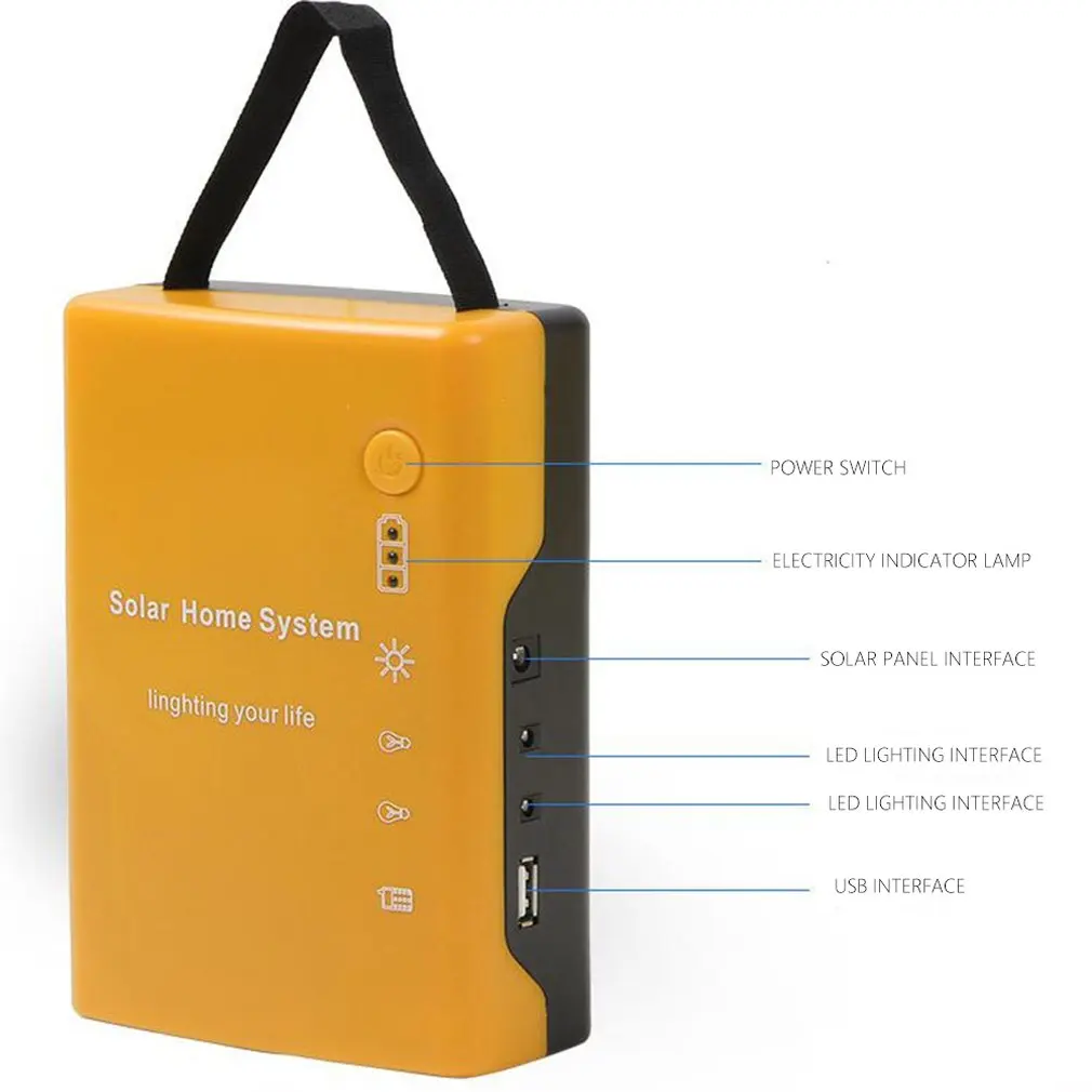 Уличный портативный солнечный генератор 3 Вт, небольшая система, светильник на солнечной энергии, 4.5Ah, небольшая система, светильник, многофункциональный