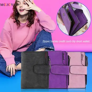 

Fashion Solid Women Short Purse Leather Money Wallet Clutch Bag Card Holder