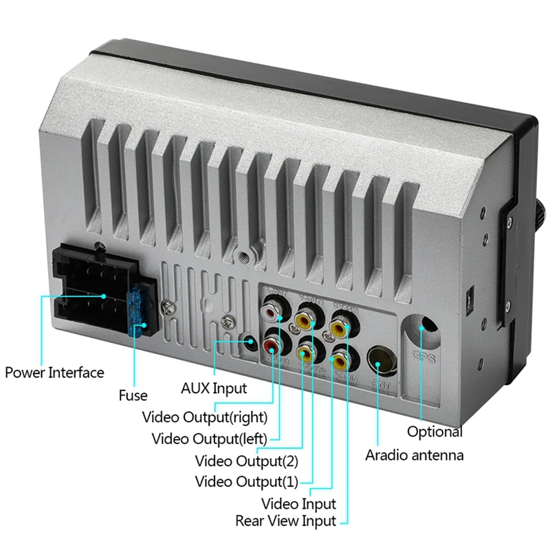AABB-7010B 2 Din автомагнитола 7 дюймов плеер Mp5 контактный экран Bluetooth мультимедийное зеркало Android камера заднего вида монитор(4Led