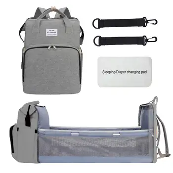 

Portable Diaper Bag Folding Baby Travel Large Backapack Baby Bed Diaper Changing Table Pads For Mom Dad Baby