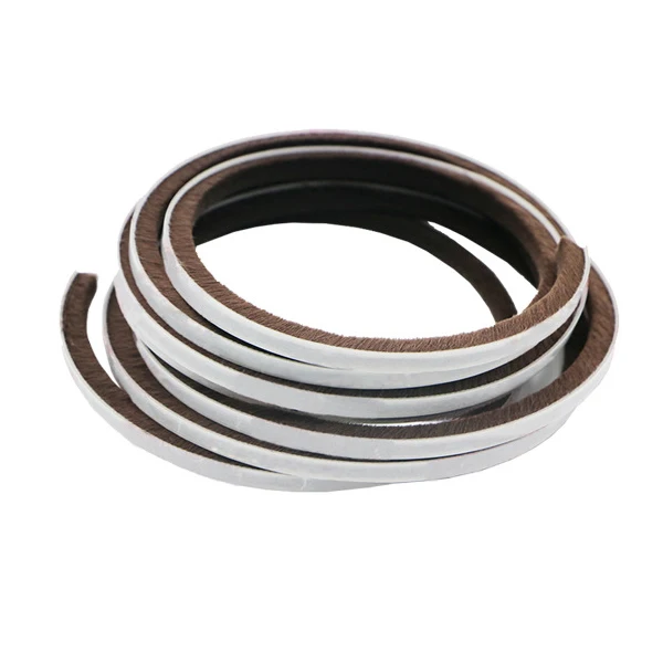 

1 Pcs Self Adhesive Seal Strip 5M Door Draught Excluder Brush Windproof Window Protector GQ999