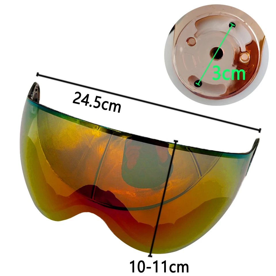LOCLE Outdoor Skiing Equipment Accessory Ski Helmet Visor Spare Lens UV Protection For MS-95 and MS-99