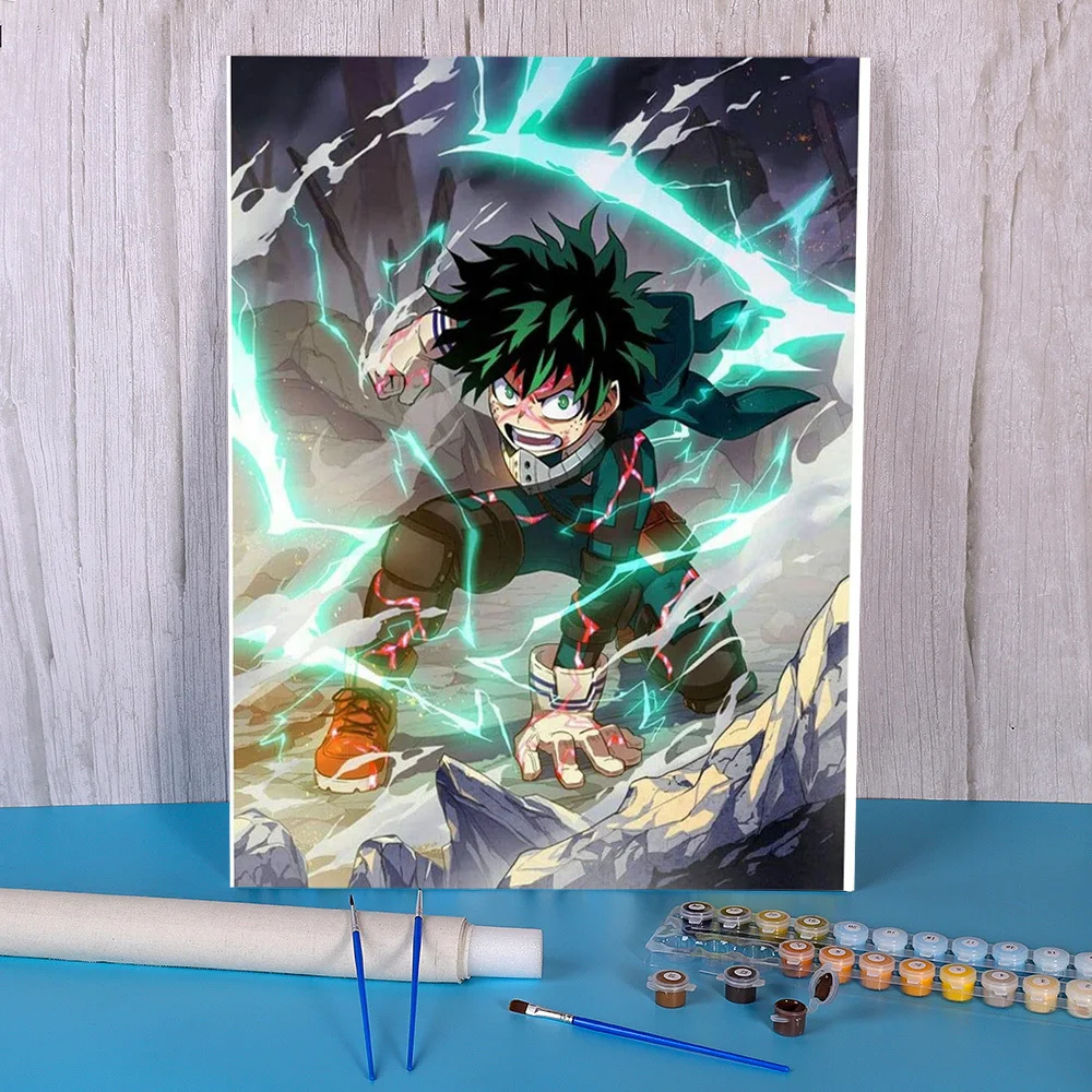 Cartoon Anime Painting By Numbers Kit Oil Paints 40*50 Paiting By