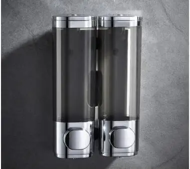 double silver Vidric Мода 350 мл емкость ABS дозатор жидкого мыла настенный дозатор мыла для ванной комнаты Аксессуары для отелей - Цвет: double silver