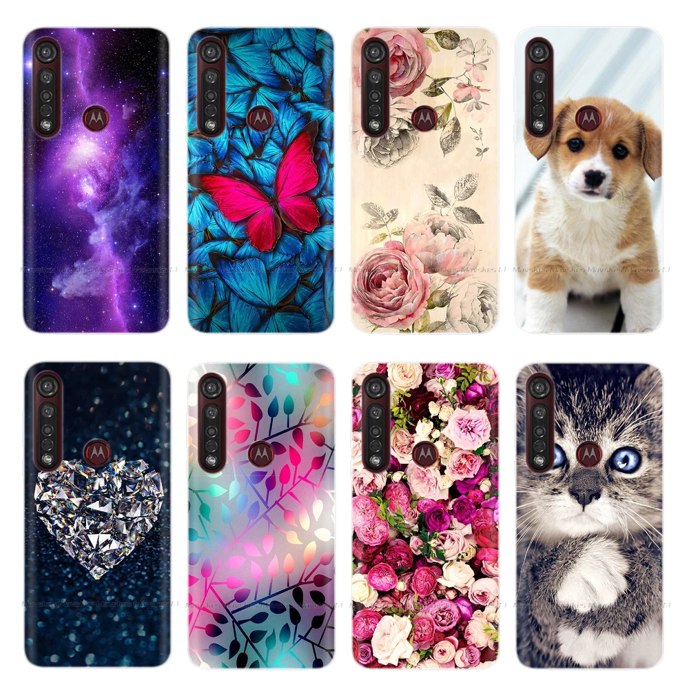 Окрашенный чехол для Motorola Moto G8 Plus Play мягкий силиконовый бампер из ТПУ защитный