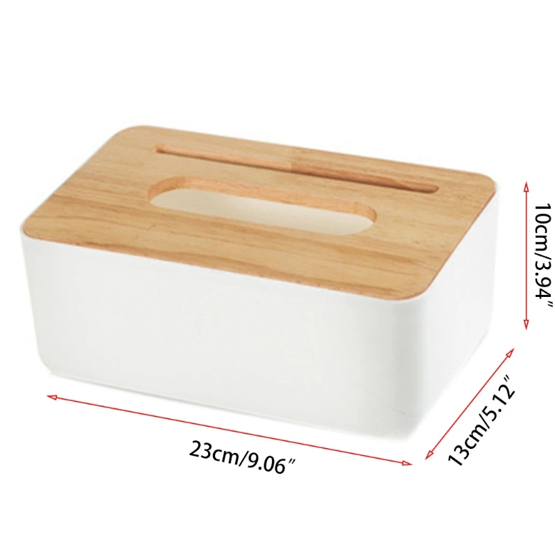 

Oak Tissue Box Tissues Storage Container Creative Mobile Phone Holder for Home Q39F