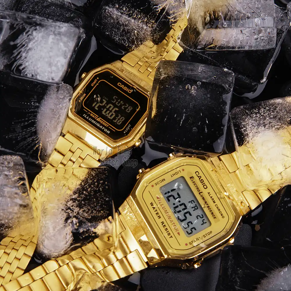 casio world time illuminator gold