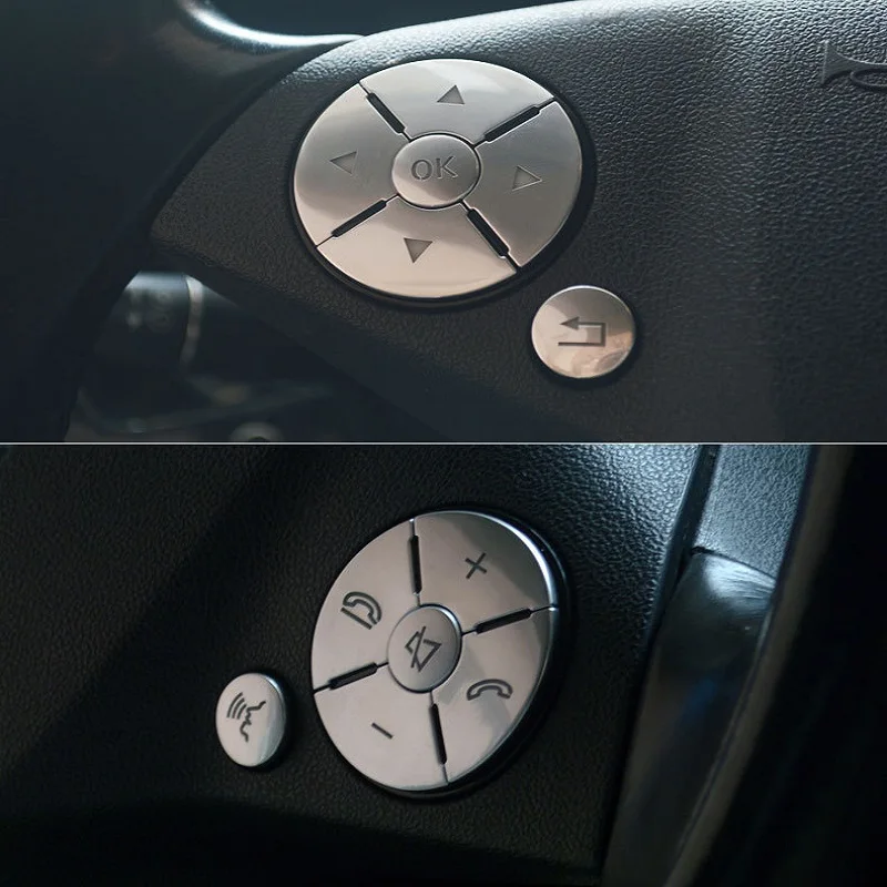 

Car accessories steering wheel button stickers for Mercedes-Benz old A B C E R S-class CLS ML GL GLK SLK interior modified