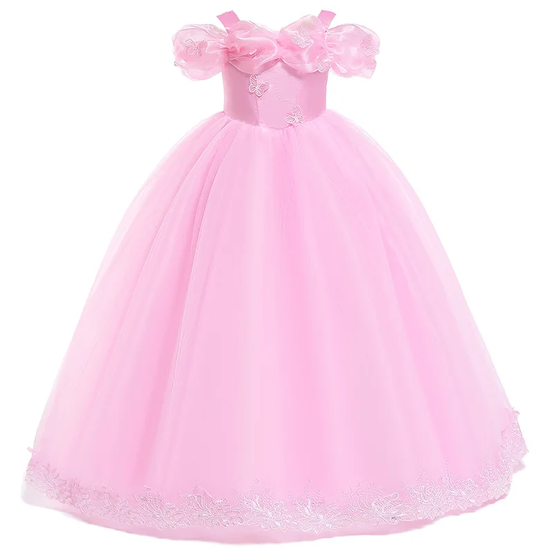 Детское платье Золушки для девочек; вечерние платья принцессы Софии; сетчатый Детский костюм на свадьбу; платья для девочек для свадьбы, дня рождения