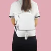 ZENCY Silver Meatal Hardware 100% Genuine Cow Leather Women Backpack Lady Girl First Layer Cowhide Book Bag Style Knapsack Purse 6