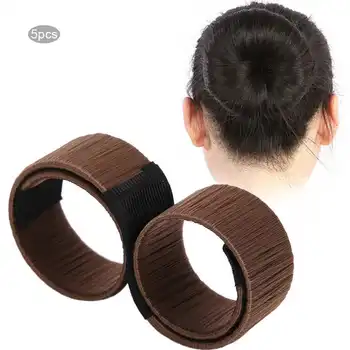 

5pcs Wig Donuts Head Bands Former Hair Styling Donut Maker French Trendy Hairstyling Tools Hair Salon Accessories