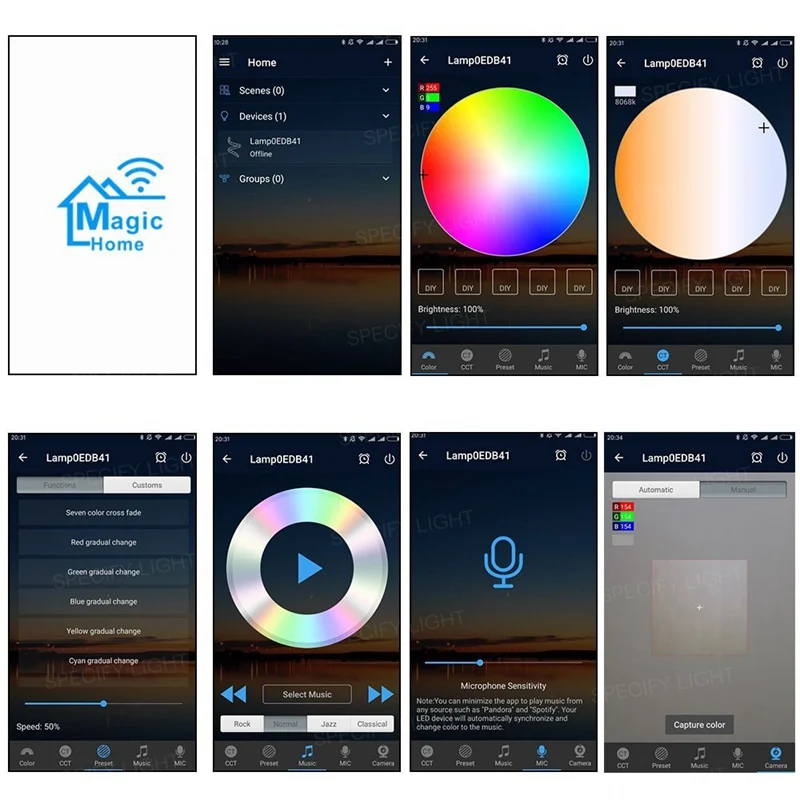 5M 10M 15M 20M RGB LED Stripe Light SMD 5050 IP65 Waterproof RGB Tape DC12V Ribbon Diode Flexible LED Strips Flexible Kit 24 Key Remote Controller APP (8)