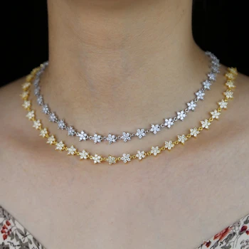 

2020New Style Five-pointed Star Platinu Gold Choker Female Necklace Pentagram Pattern ladies Clavicle Chain Jewelry Wedding Gift