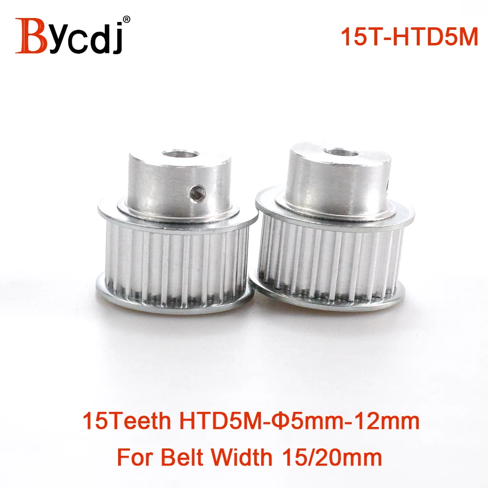 Arc 15 Teeth HTD 5M Timing Pulley Bore 5/6/6.35/7/8/10/12mm for Width 10/15/20mm HTD5M Synchronous Belt gear pulley 15Teeth 15T