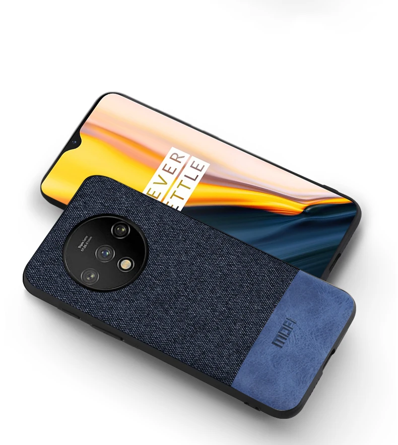 Для oneplus 7t чехол противоударный MOFi one plus 7t pro ткань силиконовый корпус coque 1+ 7t задний жесткий чехол