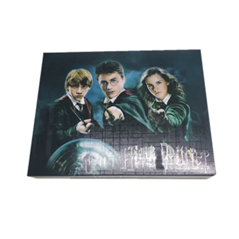 Harri Potter печать Винтаж Алфавит воск 3D металлический значок печать наборы Гермиона Волшебный жезл, оружие брелок ожерелье коробка игрушка