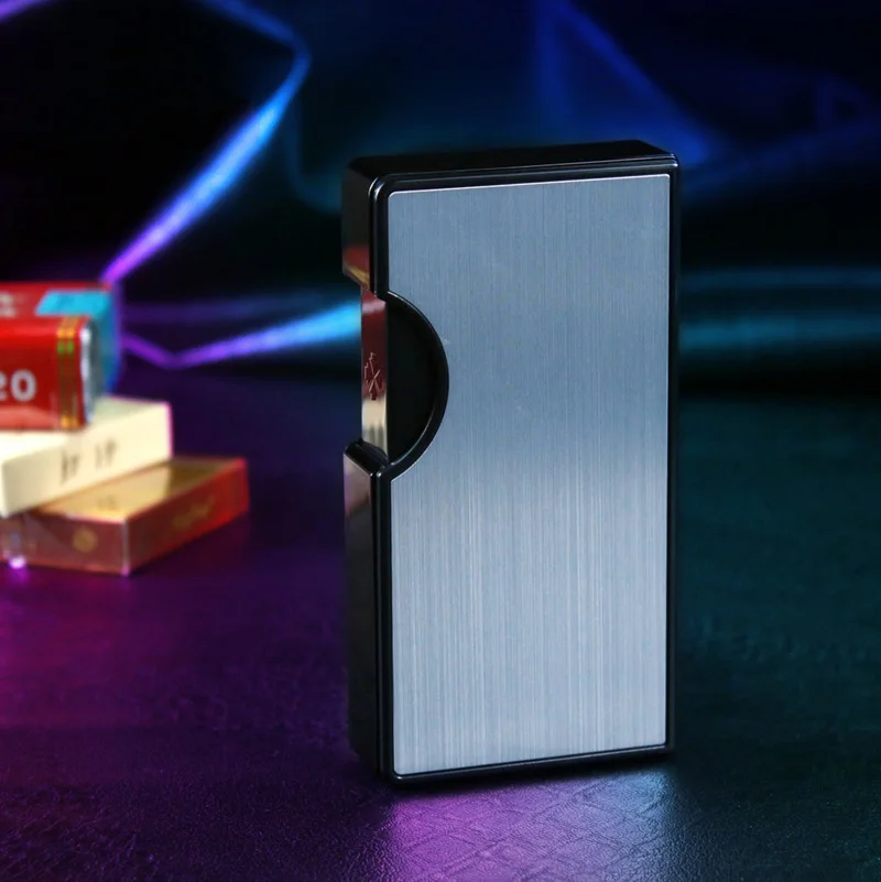 Сигарета с зарядкой от USB Коробка Чехол металлическая электрическая зажигалка портативная ветрозащитная беспламенная Электронная зажигалка аксессуары для сигарет