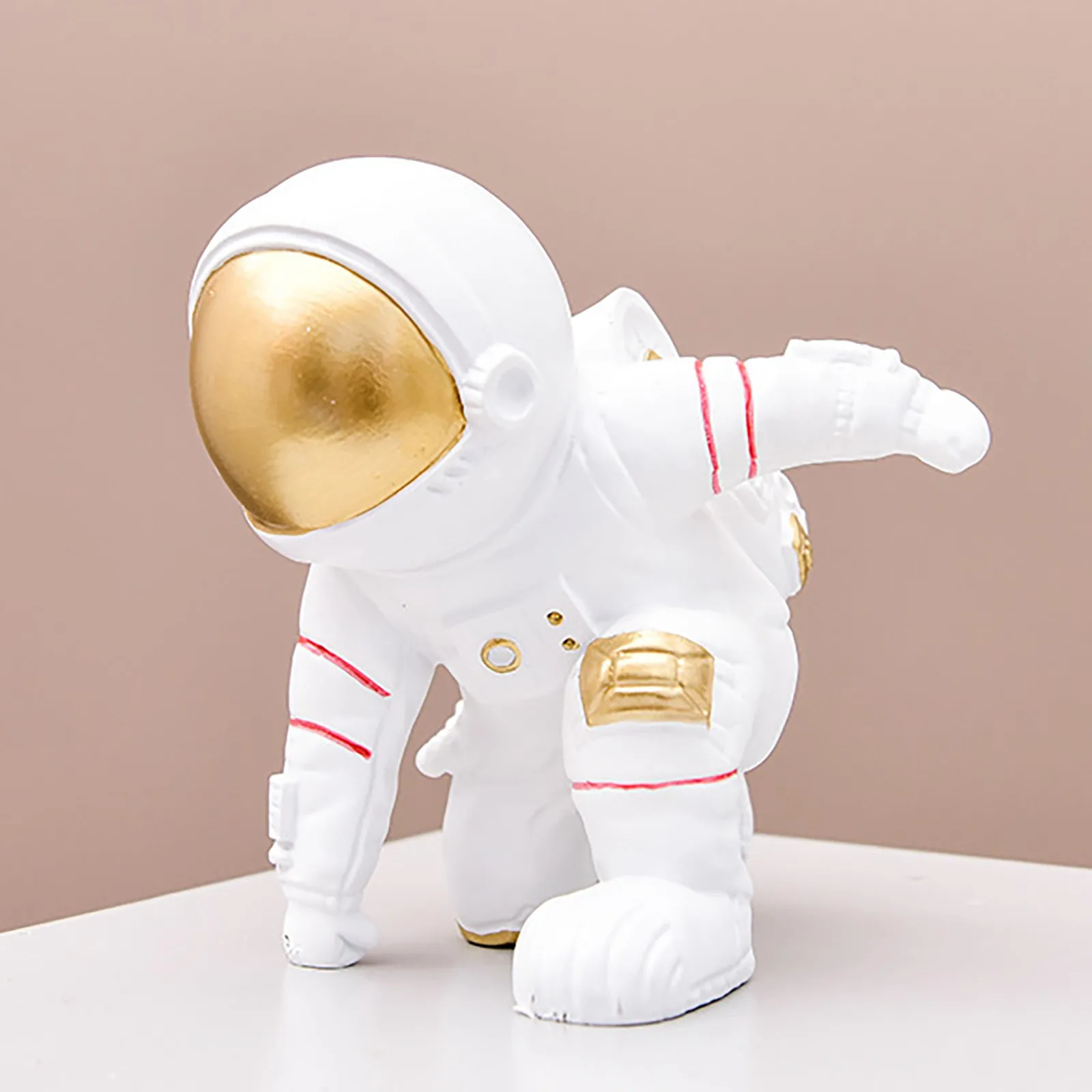 Однотонное мини-космонавта украшения модель Desktop изделия из смолы скульптура
