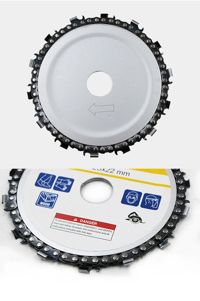 5 дюймов цепная дробилка цепные пилы диск деревообрабатывающий цепной инструмент 5 дюймов Многофункциональный резьба по дереву диск угловой шлифовальный инструмент