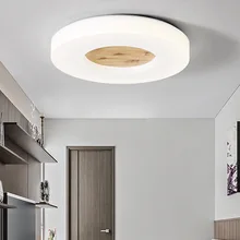 Скандинавские простые в японском стиле потолочные кухня светодиодный Современный номер Ванная комната гостиная спальня твердые деревянные лампы