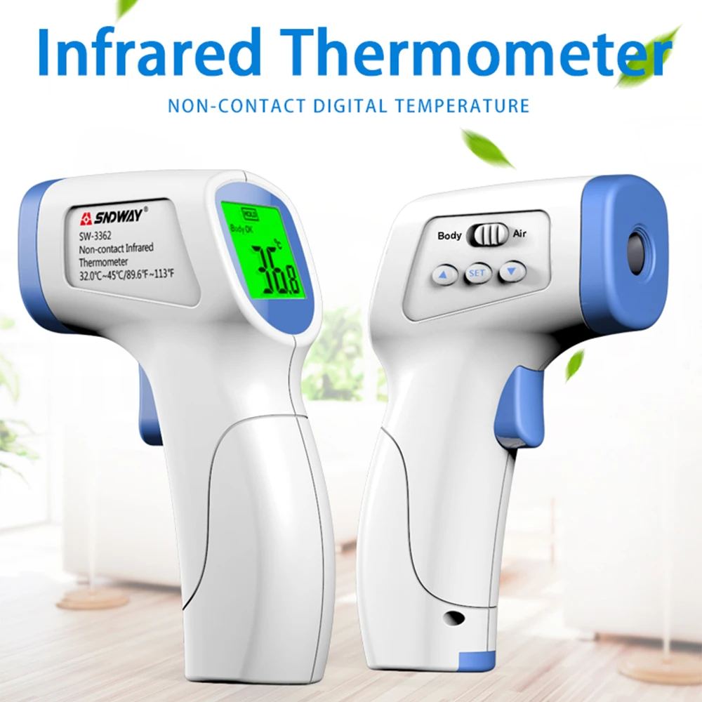 

Non-contact Digital Thermometer Infrared Forehead Body Thermometer Gun Portable Termometro Baby/Adult Temperature Multifunction
